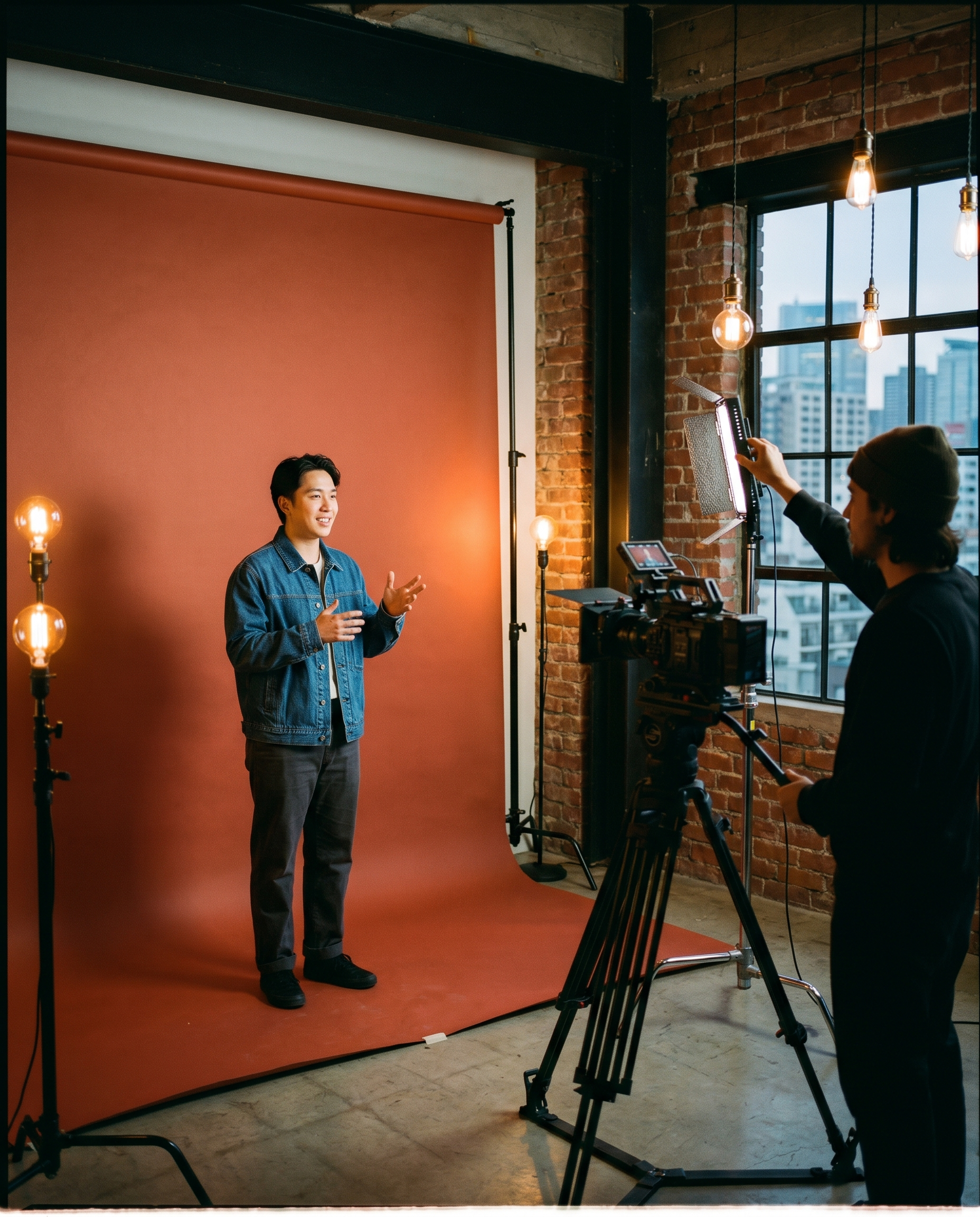 SP8A backdrop piece to camera
